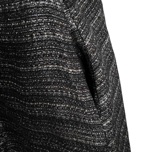 Womens Moulinette Soeurs Anthropologie Glissade Shimmer Tweed Dress Black Sze 12 - Picture 3 of 11